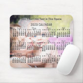 2023 Jaar Zwarte Maandelijkse Agenda Tekst Foto to Muismat (Met muis)