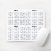 2023 - Kalender 2026 Minimalistisch 4 jaar Muismat (Met muis)