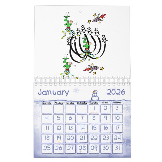 2023 Kalender Aliens, Space, Astronauts (Jan 2026)