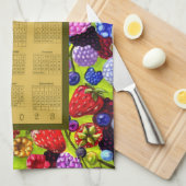 2023 Kalender Berries Blackberries aardbeien Theedoek (Quarter Fold)