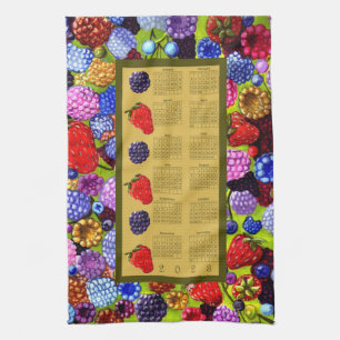 2023 Kalender Berries Blackberries aardbeien Theedoek