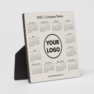 2023 Kalender Company Logo Beige Business Fotoplaat