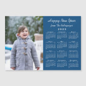 2023 Kalender Foto Happy New Year Blue Magnet (Voorkant)
