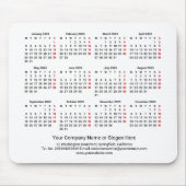 2023 Kalender MAANDAG START White Minimalist Muismat (Voorkant)