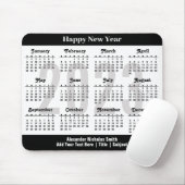 2023 Kalender - Modern Black and White Minimalist Muismat (Met muis)