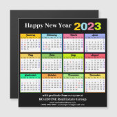 2023 Kalender Modern Business Magnetic Kaart (Voorkant / Achterkant)