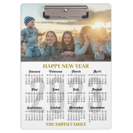 2023 Kalender Modern Gold Script Family Foto Klembord