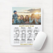 2023 Kalender Modern Gold Script Family Foto Muismat (Met muis)