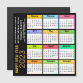 2023 Kalender Modern Simple Corporate Magnet Kaart (Voorkant / Achterkant)