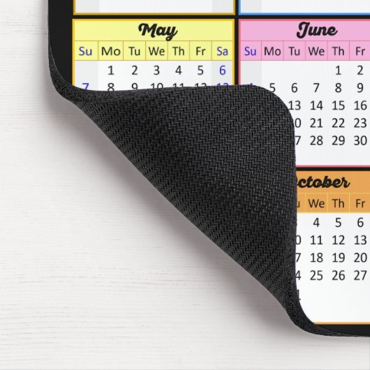 2023 Kalender - Moderne aangepaste titel kleurrijk Muismat (Hoek)