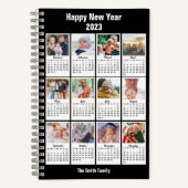 2023 Kalender moderne serie 12 Aangepaste foto's Notitieboek (Voorkant)