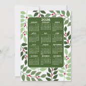 2023 Kalender paarse groene CHEERS Logo Business Feestdagenkaart (Achterkant)