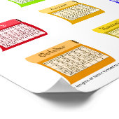 2023 Kalender Stof Lettertype Maand Naai Bouten Poster (Hoek)