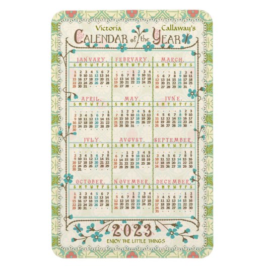 2023 Kalender (zie beschrijving voor de nieuwste v Magneet (Verticaal)