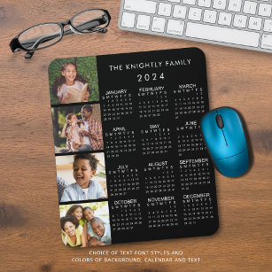 2023 Kalenderfamilie 4 Foto persoonlijke kleuren Muismat