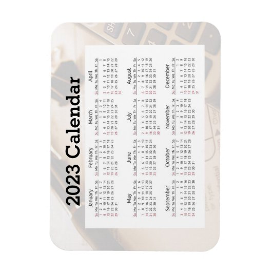 2023 Kalenderkoelkast Magneet (Verticaal)