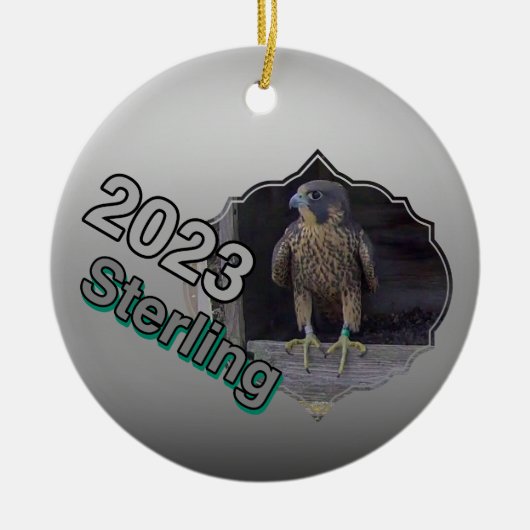 2023 Keramische Cirkel Ornament Sterling (Voorkant)