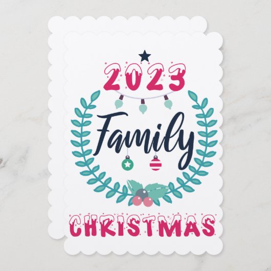 "2023 KERSTFEEST" KAART (Voorkant / Achterkant)