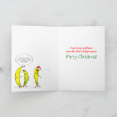 2023 Kerstmis Banaan Karate Wortel Sneeuwman Grapp Feestdagen Kaart (Binnen)