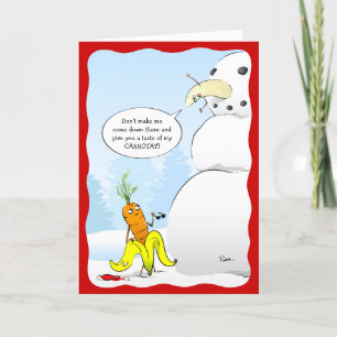 2023 Kerstmis Banaan Karate Wortel Sneeuwman Grapp Feestdagen Kaart