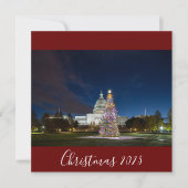 2023 Kerstmis bij de Capitol Christmas Tree Feestdagenkaart (Voorkant)