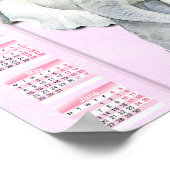 2023 Kinder agenda, Waterverf olifant, bloemen Poster (Hoek)