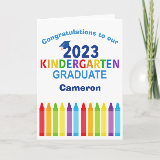 2023 Kindergarten Afstuderen aangepast Afstuderen Kaart (Voorkant)