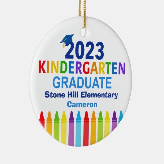 2023 Kindergarten Afstuderen aangepast Afstuderen Keramisch Ornament (Rechts)