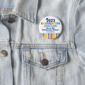 2023 Kindergarten Afstuderen - Aangepaste naamplaa Ronde Button 5,7 Cm (In situ)