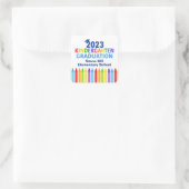 2023 Kindergarten Afstuderen Custom School Party Vierkante Sticker (Tas)