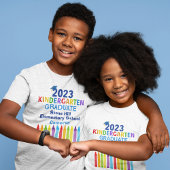 2023 Kindergarten Afstuderen Cute Crayon Custom Ki T-shirt