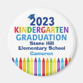 2023 Kindergarten Afstuderen Cute Custom School Magneet (Voorkant)