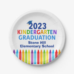 2023 Kindergarten Afstuderen School Custom Party Papieren Bordje