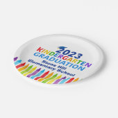 2023 Kindergarten Afstuderen School Custom Party Papieren Bordje (Gekanteld)