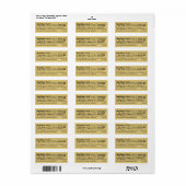 2023 Kleine honingvoeding Goud honingvoer Etiket (Full Sheet)