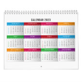 2023 kleurrijk kalenderontwerp kalender (Achterkant)