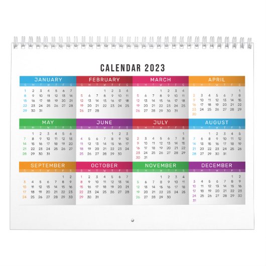 2023 kleurrijk kalenderontwerp kalender (Hoes)