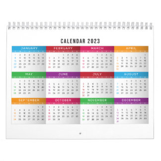 2023 kleurrijk kalenderontwerp kalender