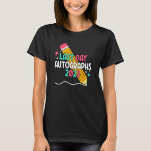 2023 Laatste schooldag van de leraar handtekening T-shirt
