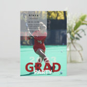 2023 Lacrosse Photo Graduation Party Kaart (Staand voorkant)