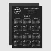 2023 Logo zwarte magneet Kaart agenda (Voorkant / Achterkant)