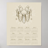 2023 Maancyclus Maanfasen Kalender Poster (Voorkant)