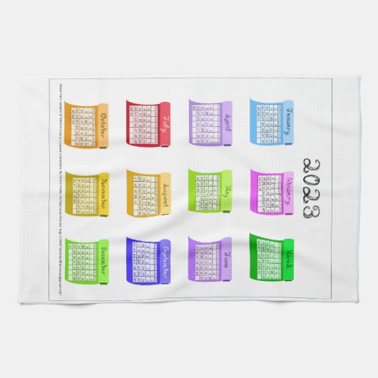 2023 Maandelijkse bouten van het weefsel van het k Theedoek (Horizontaal)