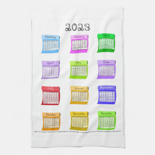 2023 Maandelijkse bouten van het weefsel van het k Theedoek