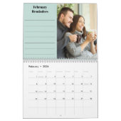 2023 Maandelijkse foto's en herinneringen blauw Kalender (Feb 2026)