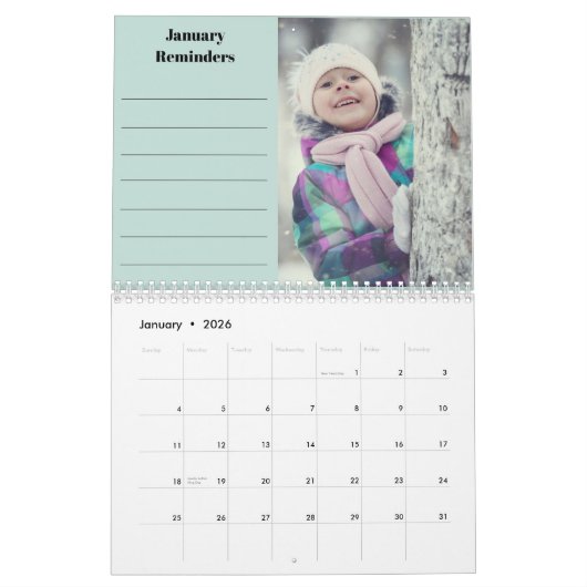 2023 Maandelijkse foto's en herinneringen blauw Kalender (Jan 2026)