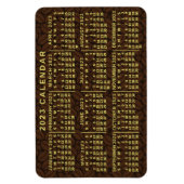 2023 Maandelijkse kalender donkere koffiebonen Magneet (Verticaal)