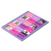 2023 Maandelijkse Kalendermethode 6 Foto Collage Notitieboek (Linkerzijde)