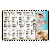 2023 Maandelijkse kalenderstripes | Aangepaste fot Magneet (Horizontaal)