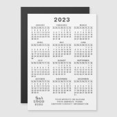 2023 Magnetic Calendar Logo White Simple Black (Voorkant / Achterkant)